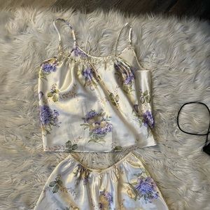 Vintage floral cami short sleep set